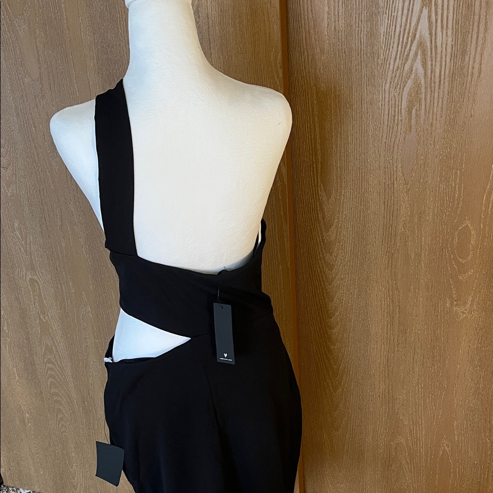 Lulu's Black One-Shoulder Dress - Picture 7 of 10